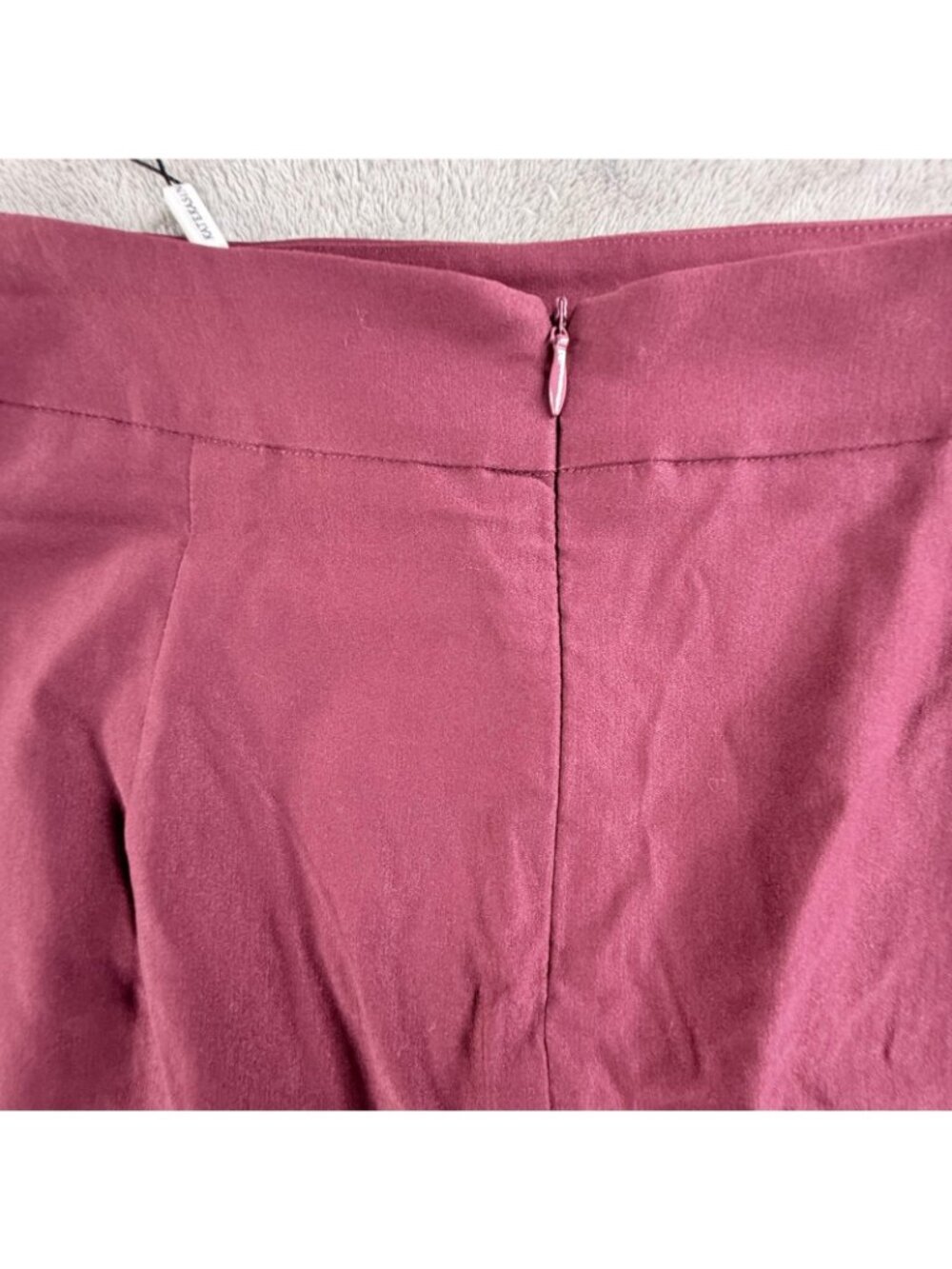 Kate Kasin Skirt Womens Large Red Pencil Stretch Knee Length Pockets Work Office - Picture 6 of 16